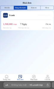Ảnh từ topic "ucash được 1,5m nhé các bác ơi" về UCash